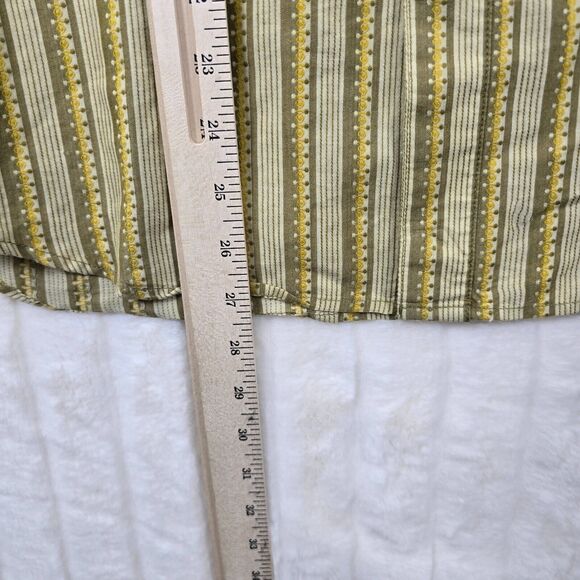 Prana Shirt Men's Yellow/ Mustard Retro Stripe Long Sleeve Button Up Size S - Picture 11 of 13
